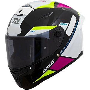 Capacete para Moto Axxis Hummer B Mir E8 - Tamanho M (57-58) - Preto Brilhante
