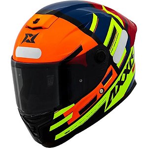 Capacete para Moto Axxis Hummer S Pipe A3 - Tamanho M (57-58) - Gloss Flour Yellow