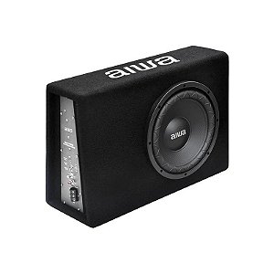 Subwoofer Aiwa AW-101BX de 10" e 120 Watts RMS - Preto