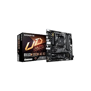 Placa-mãe AM4 Gigabyte B550M DS3H Ac R2 Wi-Fi/HDMI/DisplayPort/M.2