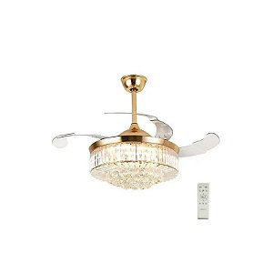 Ventilador de Teto Satellite A-FAN8102 - 66W - com Luminária - Bivolt - Dourado