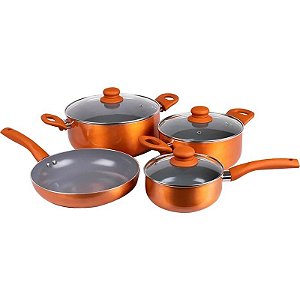 Jogo de Utensílios de Cozinha Doral Kitchen Montecarlo - Salmão (7 peças)