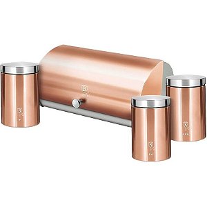 Jogo de Recipientes Berlinger Haus Metallic Line Rose Gold Edition - BH-6730