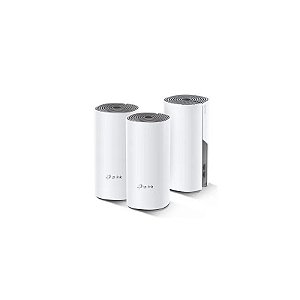 Kit TP-Link Wifi 5 Deco E4 (3 Peças) Malha Residencial AC1200 Banda Dupla