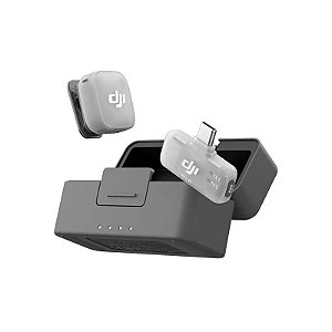 Microfone Sem Fio Dji Mic Mini 2 (1 TX + 1 RX Móvel + Estojo de Carregamento) - USB-C - Bluetooth - Preto