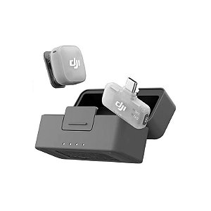 Microfone Sem Fio Dji Mic Mini 2 (1 Transmissor + Receptor Móvel + Estojo de Carregamento)