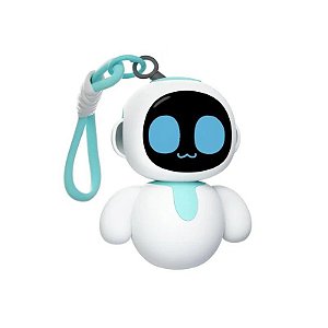 Robô de Parede Inteligente e Interativo com IA Eiliko - Azul e Branco