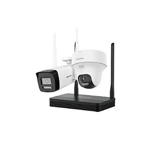 Kit Hikvision NVS WiFi IP 2 Câmeras Bullet/Turret 4MP + NVR NKS424W02H