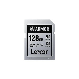 Cartão de Memória Lexar SD 128GB Armor Silver 280/120MBS V60