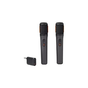 Kit de 2 Microfones Sem Fio JBL Partybox Preto
