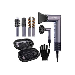 Secador Multifuncional Mondial SM-01-BLDC-SP 5 Em 1 1500W - Prata/Roxo