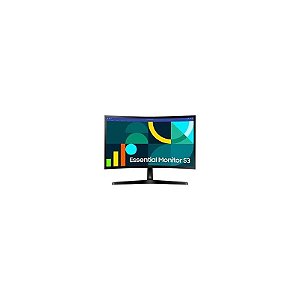 Monitor Gamer Samsung Essential S3 LS24D366GA 23.5 Polegadas Full HD Curvo IPS 100HZ / 4MS - Preto