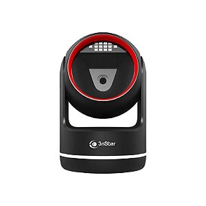 Leitor de Código de Barras 3NSTAR SC506 Omnidirecional 2D - Preto/Vermelho