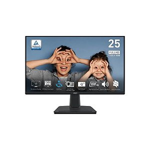 Monitor 25 MSI Pro MP251 E14L 100HZ/1MS/Preto