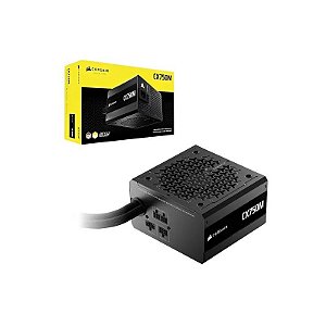 Fonte de Alimentação Corsair CX750M ATX 3.1 Semi Modular Cybenetics Bronze 750W - Preto (CP-9020311-BR)