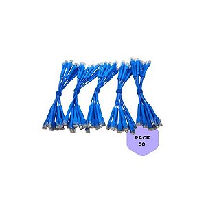 Cabo Patch Unifi 10CM Azul - Pacote de 50 Peças