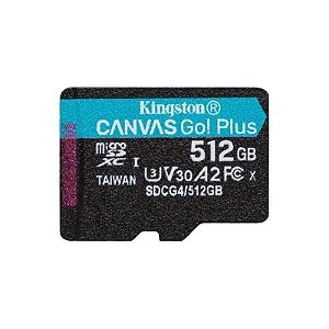 Cartão de Memória Micro SD Kingston Canvas Go Plus 512GB 170MB/s - SDCG4/512G