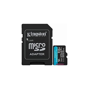 Cartão de Memória Kingston SDCG4/512GB Canvas Go! Plus - 512GB - Micro SD com Adaptador - 200MB/s