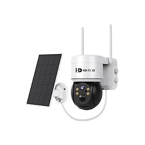 Câmera de Segurança HD Play HDSC-MQ6 - Full HD - Wi-Fi - com Painel Solar - Preto