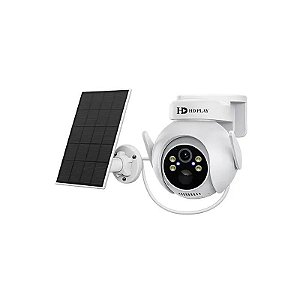 Câmera de Segurança HD Play HDSC-MQ8 - Full HD - Wi-Fi - com Painel Solar - Branca