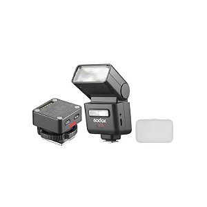 Estojo Mini Flash Godox IT32 + Disparador X5C para Canon + Difusor - Preto