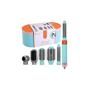 Secador de Cabelo Enzo Airwrap Complete Long EN-4133 6 em 1 Azul 220V