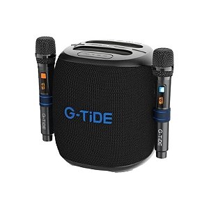 Caixa de Som G-Tide Thunderbass - 100W - Bluetooth - com 2 Microfones - NFC - À Prova D'Água - Preto