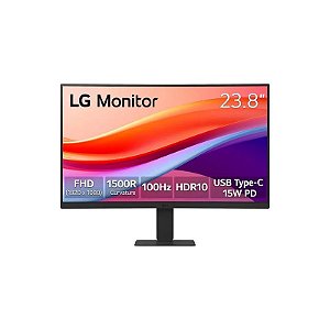 Monitor LG 24U421A-B 24 Polegadas Full HD Curvo 100Hz HDMI USB-C - Preto