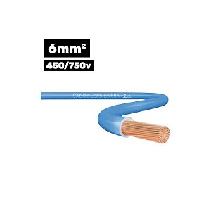 Cabo Flexível 450/750V 1*6mm 100m Azul