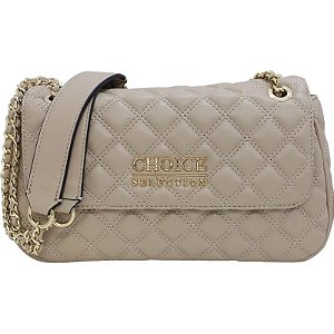 Bolsa Choice KL003 Bege/Dourado - Feminina