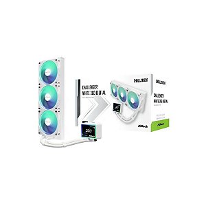 Cooler Líquido Asrock Challenger 360 Digital Argb 360MM - Branco
