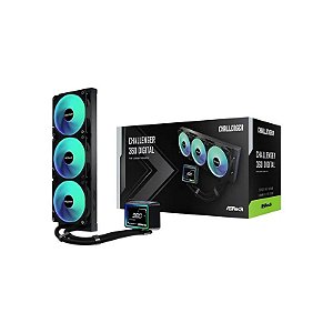 Cooler Líquido Asrock Challenger 360 Digital Argb 360 Mm para Processador - Preto