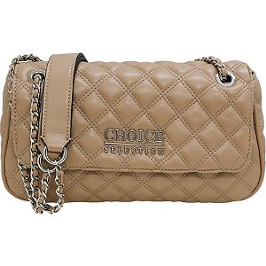 Bolsa Choice KL003 Marrom/Prata - Feminina