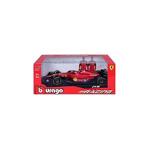 Coleção Auto Burago Formula Racing Ferrari F1-75 2022 #55 Carlos Sainz 18-16811