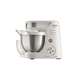 Batedeira Planetária Mondial Premium Branco Inox 700W 220V