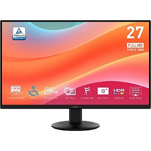 Monitor Gamer MSI 27" Pro MP272L Full HD 1ms/100Hz HDMI/DP