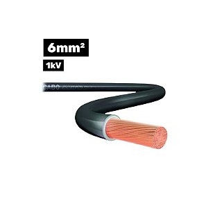 Cabo Flexível Silnax 1kV Hepr 1×6mm 100M Preto