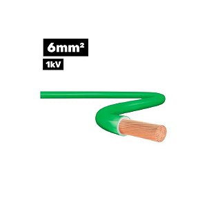 Cabo Flexível Silnax 1KV Hepr 1*6MM 100M Verde