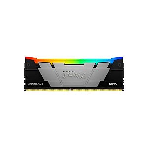 Memória Kingston DDR4 8GB 3200MHZ Preto RGB Fury Renegade RGB - KF432C16RB2/8