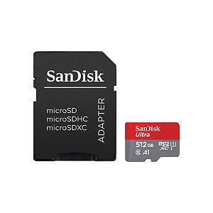Cartão de Memória Micro SD Sandisk Ultra SDXC 512GB 150 MB/s - SDSQUAC-512G-GN6MA