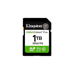 Cartão de Memória Kingston SDS3/1TB Canvas Select Plus - 1TB - SD - 150MB/s