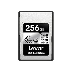 Cartão de Memória Cfexpress 4.0 Lexar Professional Silver Tipo A 1750-1650 MB/s 256 GB (LCAEXS4256G-Rneng)