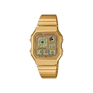 Relógio Casio Vintage A130WEG-9ADF Digital Unissex - Dourado