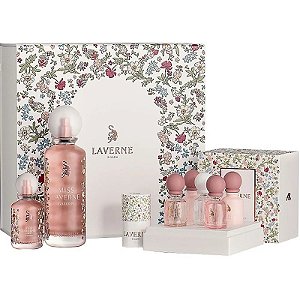 Kit de Perfume Laverne Miss Laverne Garden EDP 200mL + Névoa para Cabelo 50mL + 5 EDP 10mL