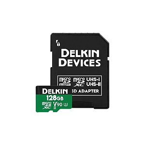 Cartão de Memória Delkin Power MicroSD UHS-II SDXC U3 V90 128GB