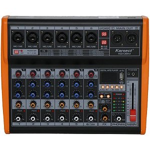 Mesa de Som Karsect Mixer de 6 canais - KG-06M