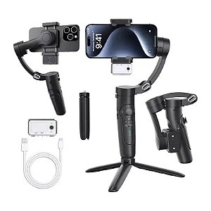 Estabilizador Gimbal Smart Vision M3 Alpro de 3 Eixos com Rastreamento por IA