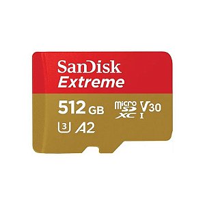 Cartão de Memória Sandisk Micro SDXC Extreme 512GB 190MB/s - SDSQXAV-512G-GN6MA