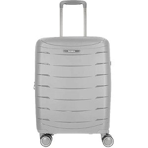 Baú (Maleta) de Viagem Pequeno Samsonite Aerolux Carry On Spinner 153358-4052 - Prata Fosco