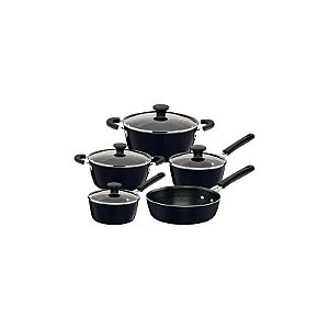 Jogo de Panelas Tramontina Glenz 28699/610 Preto 5 Peças